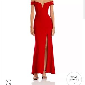 Aqua formal off the shoulder gown- size 14